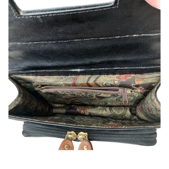 Belle Rose Leather Vintage Mini-Briefcase Handbag - Picture 10 of 13